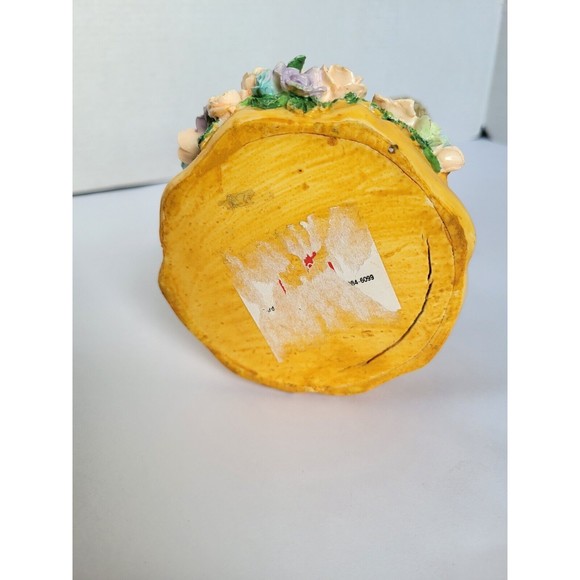 Vintage Dillards Christmas Angel Flowers Hand Painted 'The First Noel' Figurine - Picture 12 of 12